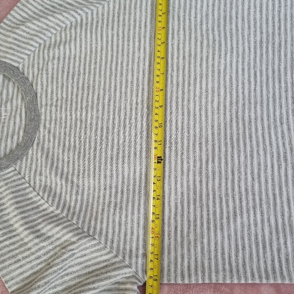 GAP Men's Stripe Gray blend thermal T-Shirt Size S - Picture 7 of 10